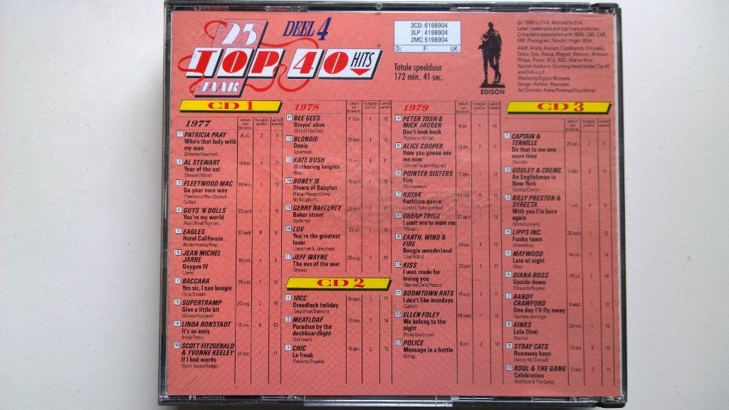 25 Jaar Top 40 Hits Deel 4 1977-1980, Cd's en Dvd's, Cd's | Verzamelalbums, Ophalen of Verzenden, Zo goed als nieuw, Pop, Album