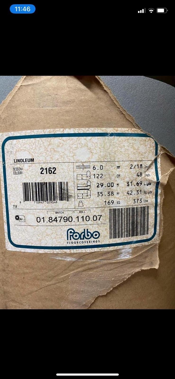 Forbo Linoleum 2162 - 29m² - Nieuw, Ophalen, Overige typen, Nieuw, 25 tot 50 m²
