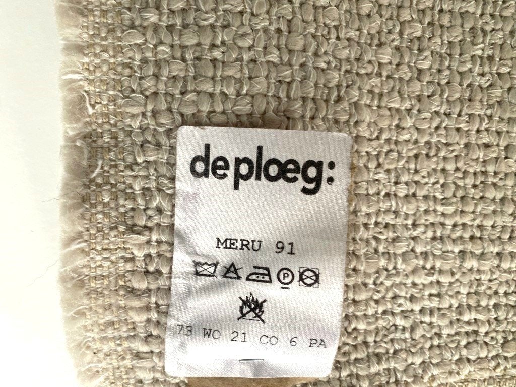 De Ploeg Meru 91 beige+roomwit; restant meubelstof, Wol, 120 cm of meer, Beige, Nieuw