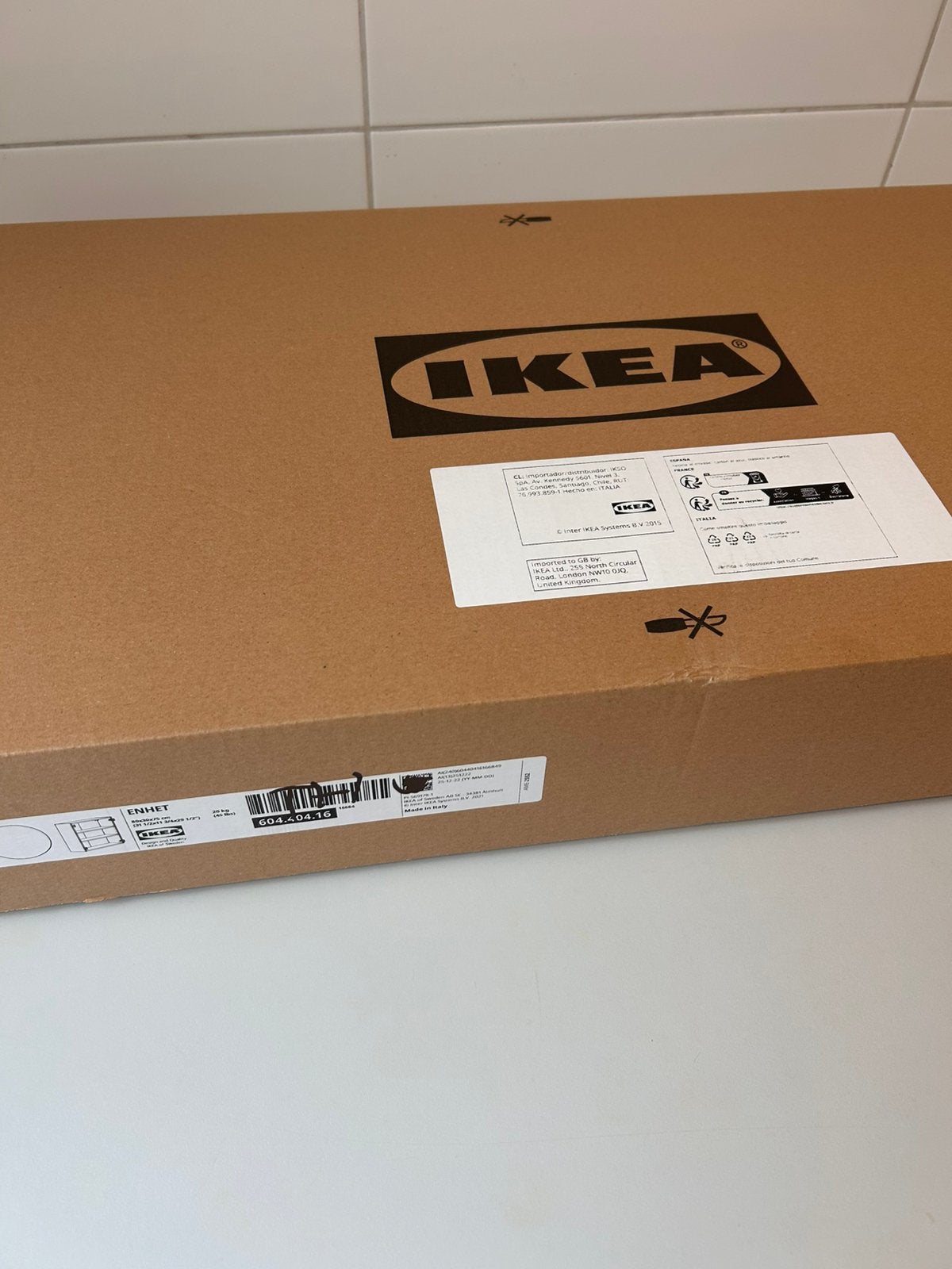 IKEA ENHET Bovenkast met 2 planken, wit, 80x30x75 cm, Wit, Zo goed als nieuw, Minder dan 100 cm, 25 tot 50 cm
