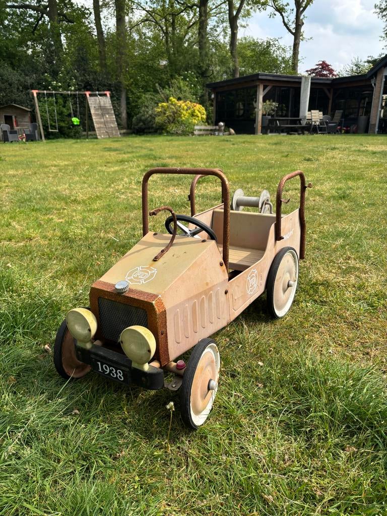 Vintage trapauto brandweer 1938 - Opknapper, Ophalen, Gebruikt