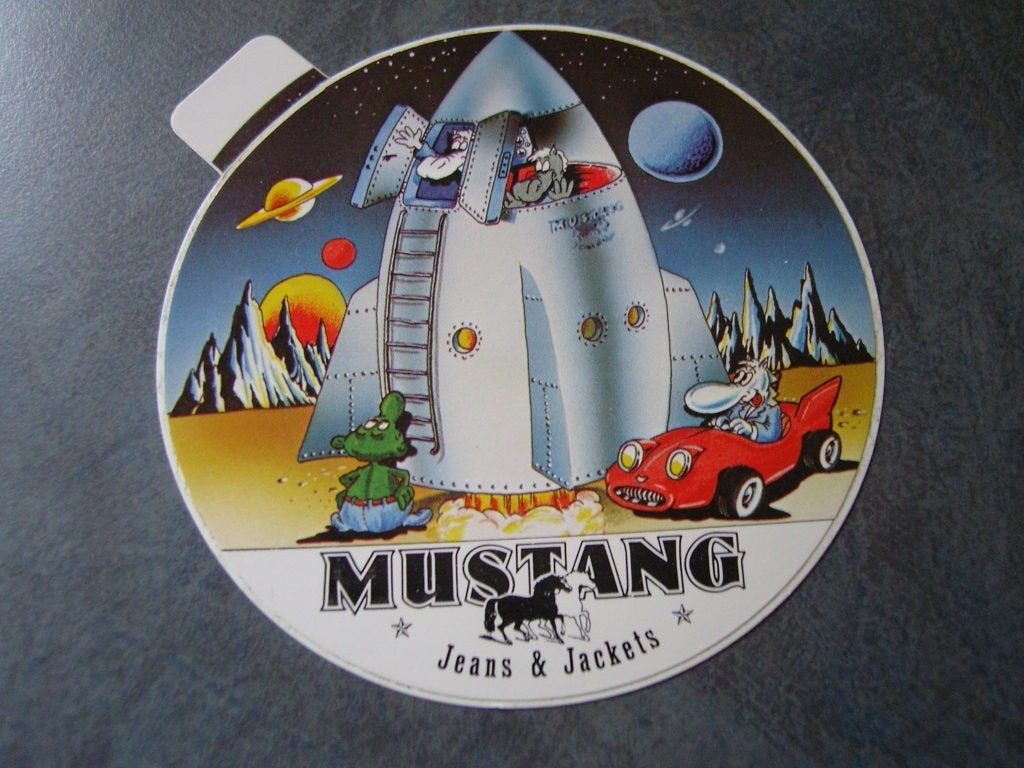 sticker MUSTANG Jeans & Jackets  Raket, Ophalen, Zo goed als nieuw