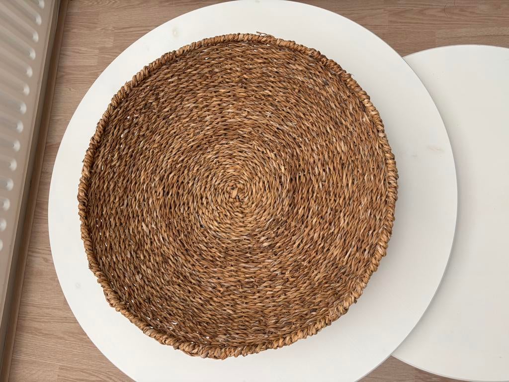 Rieten dienblad, Ophalen of Verzenden, Zo goed als nieuw, Glas of Kopje