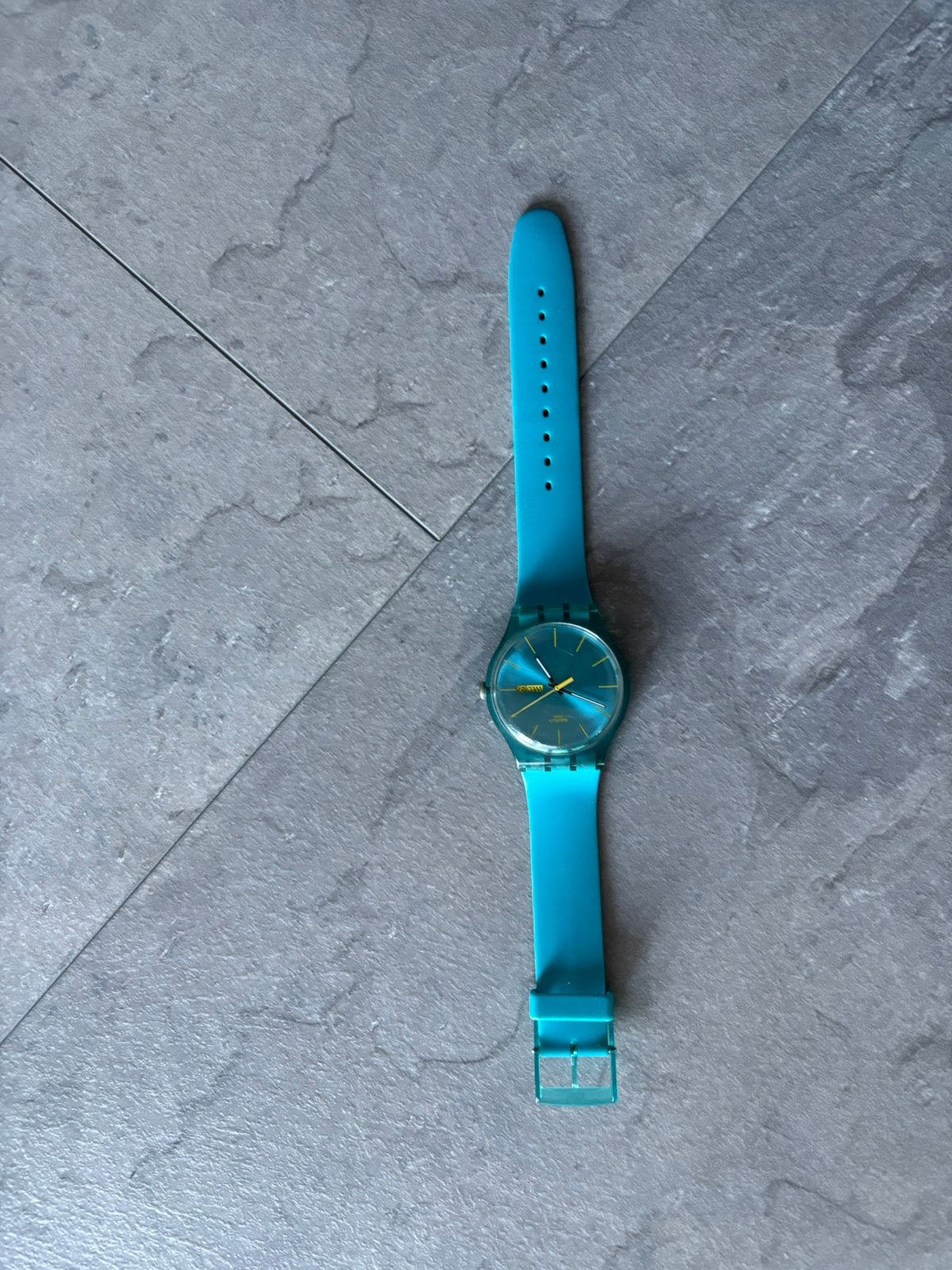 Swatch swiss horloge, Ophalen of Verzenden, Zo goed als nieuw, Groen, Jongen of Meisje