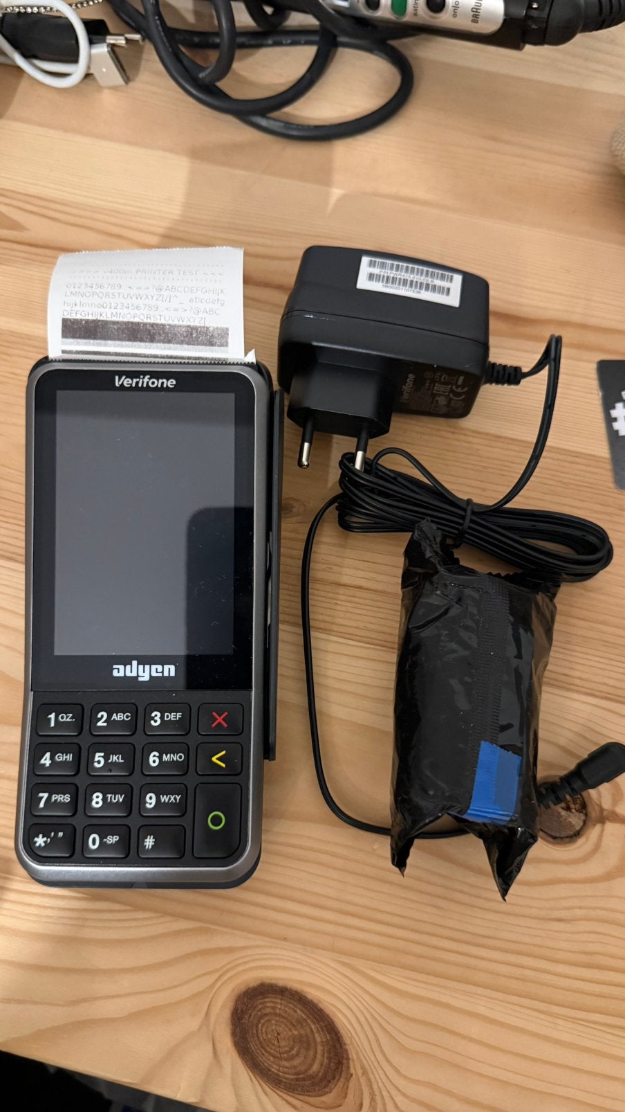 Betaalautomaat: Adyen Verifone V400 - NIEUW, Ophalen of Verzenden, Zo goed als nieuw, Zwart