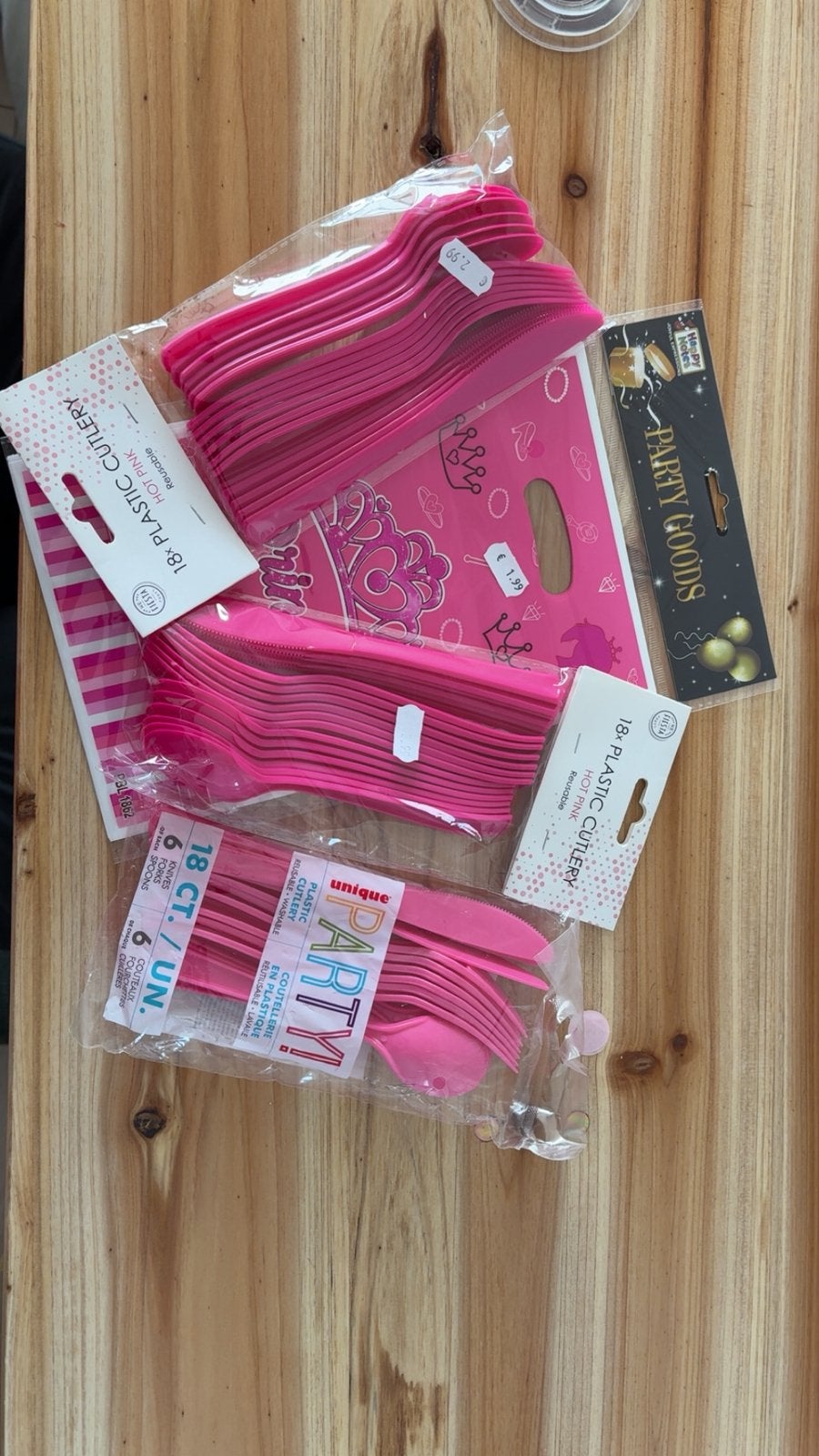 Roze Prinsessen Feestpakket, Ophalen of Verzenden, Zo goed als nieuw, Versiering, Verjaardag