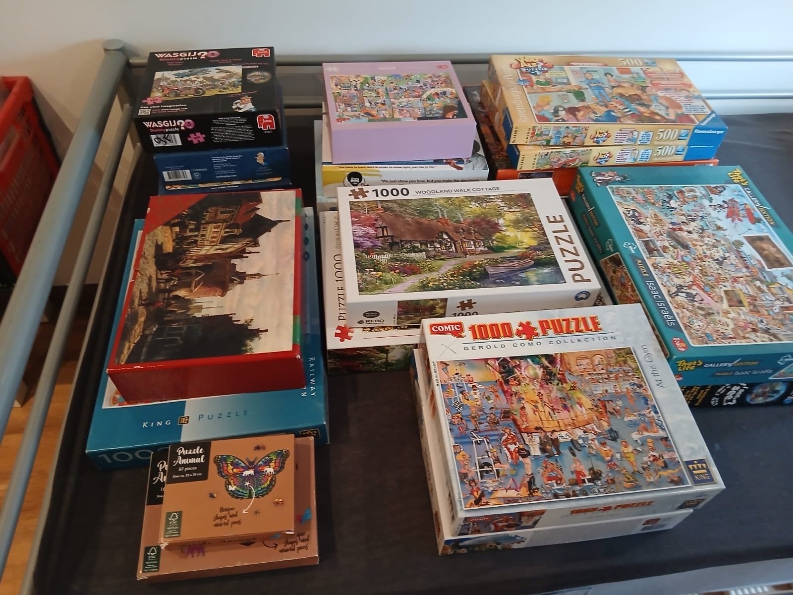 Grote collectie legpuzzels, diverse merken en aantallen, Ophalen of Verzenden, 500 t/m 1500 stukjes, Gebruikt, Legpuzzel