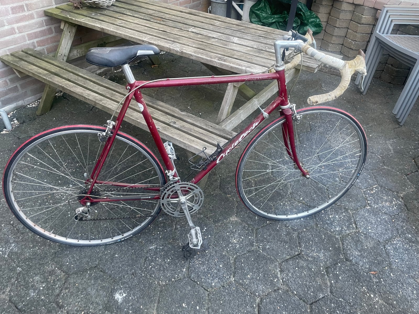 Cycletech racefiets 70er jaren - Vintage racefiets, Gebruikt, Velgrem, Aluminium, Ophalen