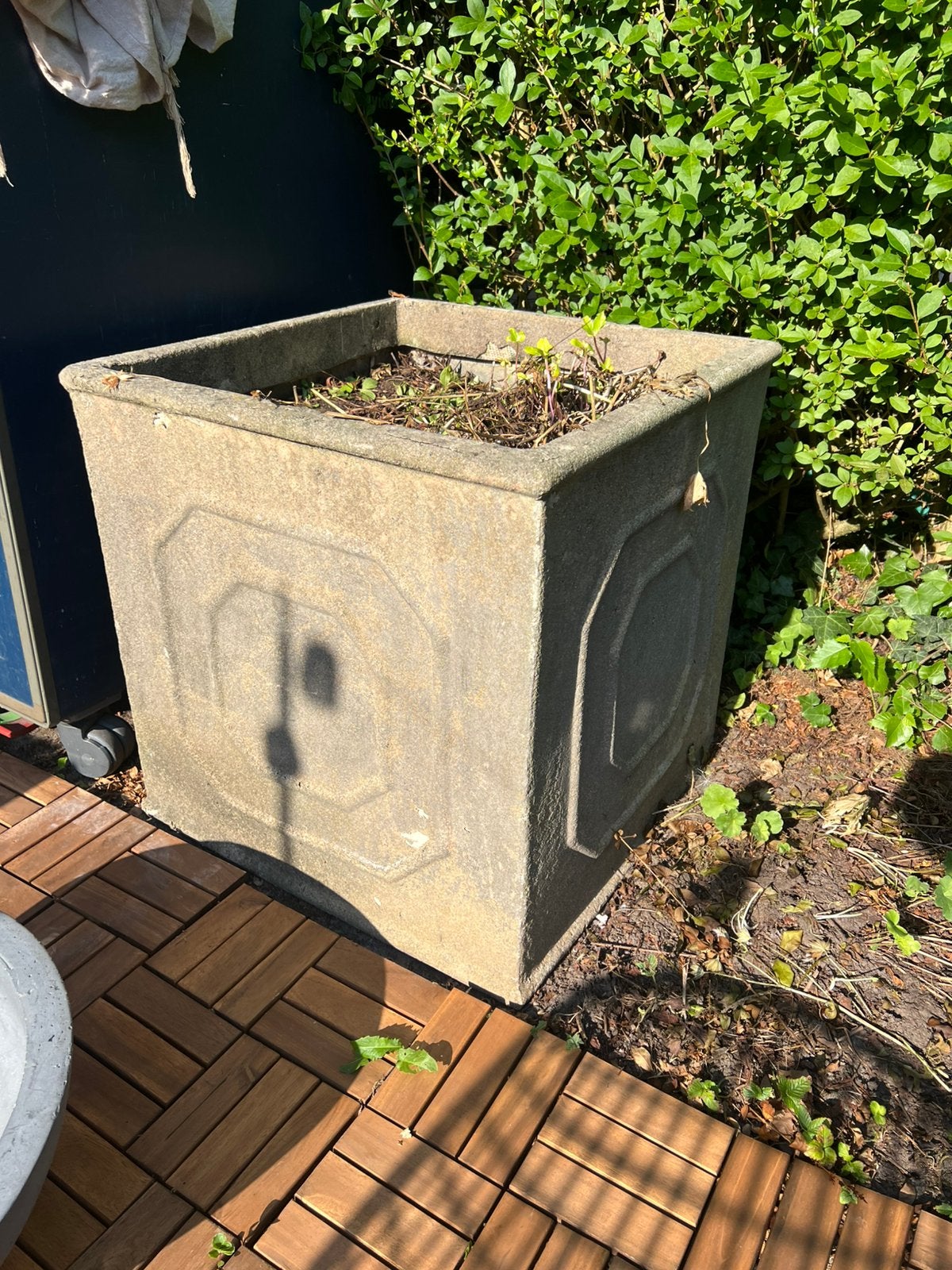 PLANTENBAKKEN BETONLOOK, Ophalen, Gebruikt, Vierkant, Balkon