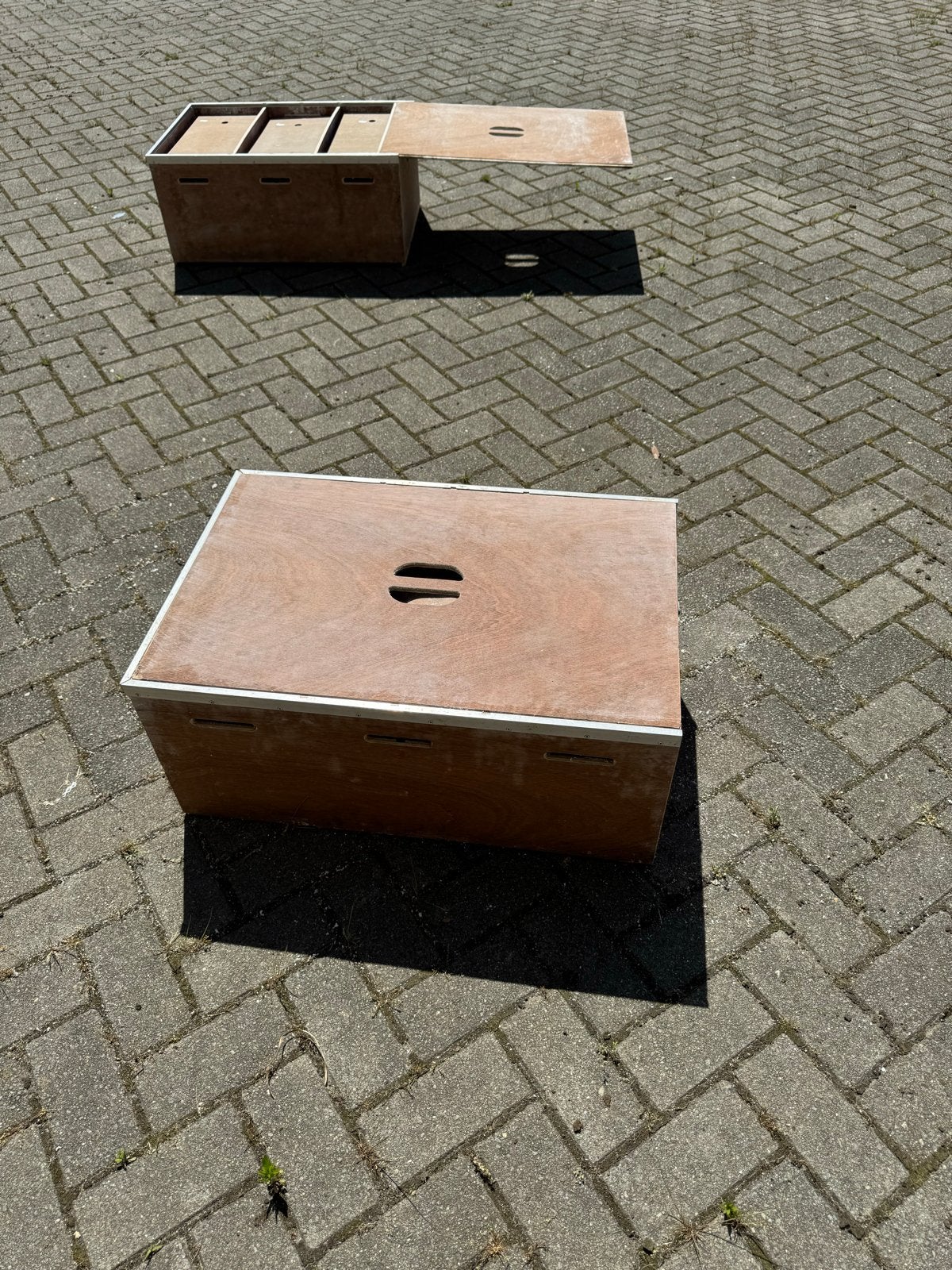 Transportkisten (2) met 3 compartimenten, Ophalen of Verzenden, Drinken en Voederen