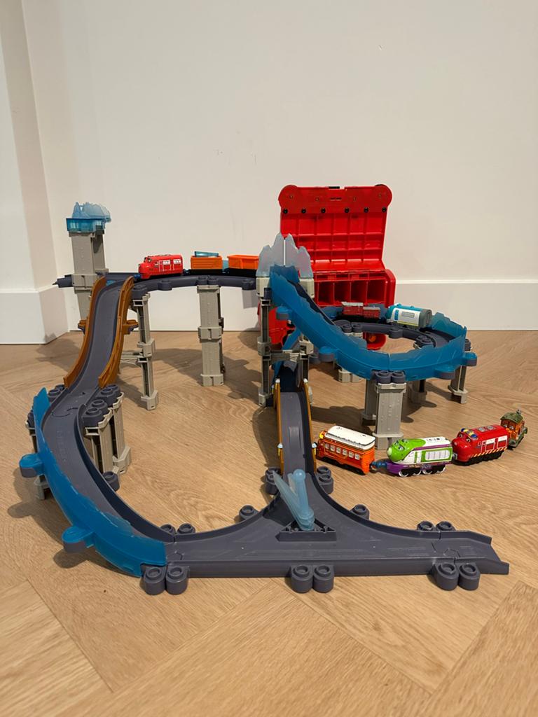 Chuggington Treinenset, Baan en Opbergwagon, Ophalen of Verzenden, Gebruikt