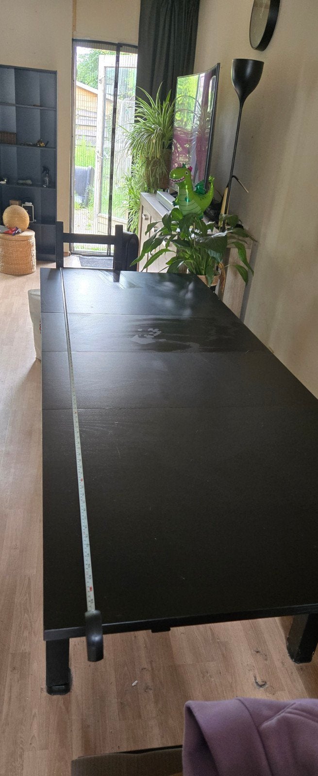 Eettafel uitschuifbaar met 6 stoelen, Huis en Inrichting, Tafels | Eettafels, Ophalen, Gebruikt, 200 cm of meer, 50 tot 100 cm