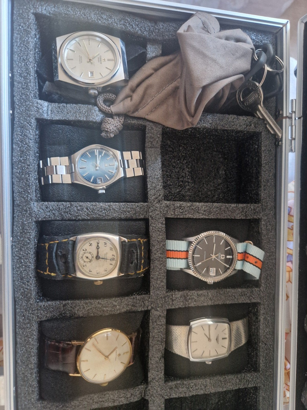 6 Zwitserse automatische/handopwinder horloges te koop/ruil, Overige merken, Staal, Met bandje, Polshorloge