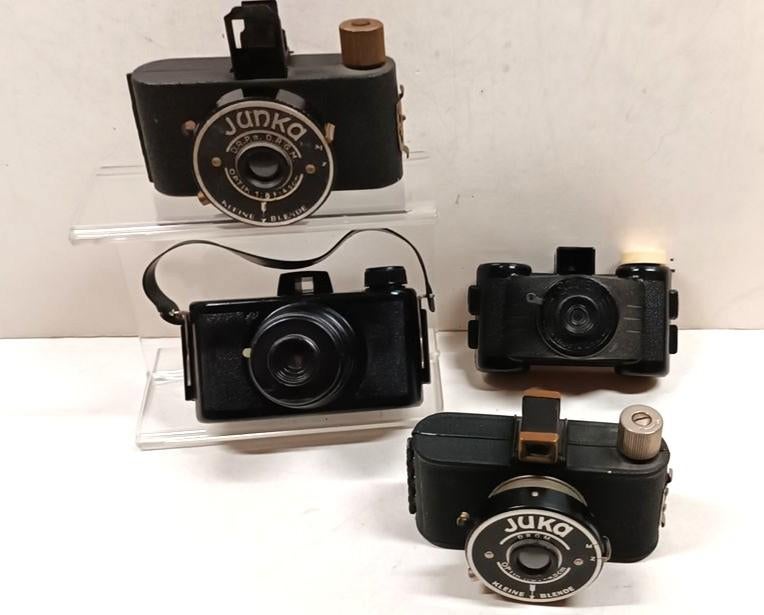 4 kleine Minicameras aus den 50 er Jahren, Verzamelen, Ophalen of Verzenden, Voor 1940, Fototoestel