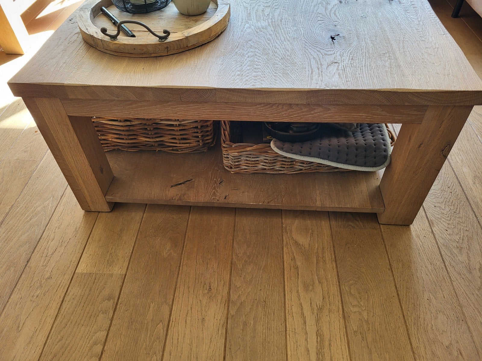 Robuuste salontafel, Huis en Inrichting, Ophalen, Gebruikt, Rechthoekig, Robuust