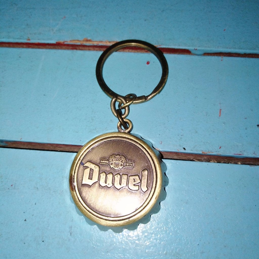 Duvel sleutelhanger die tevens fungeert als flesopener, Ophalen, Gebruikt, Flesopener, Duvel