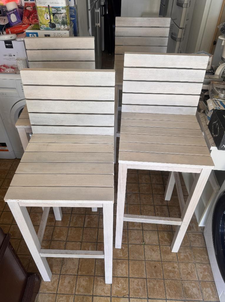 4 barkrukken, Huis en Inrichting, Ophalen, Gebruikt, Hout