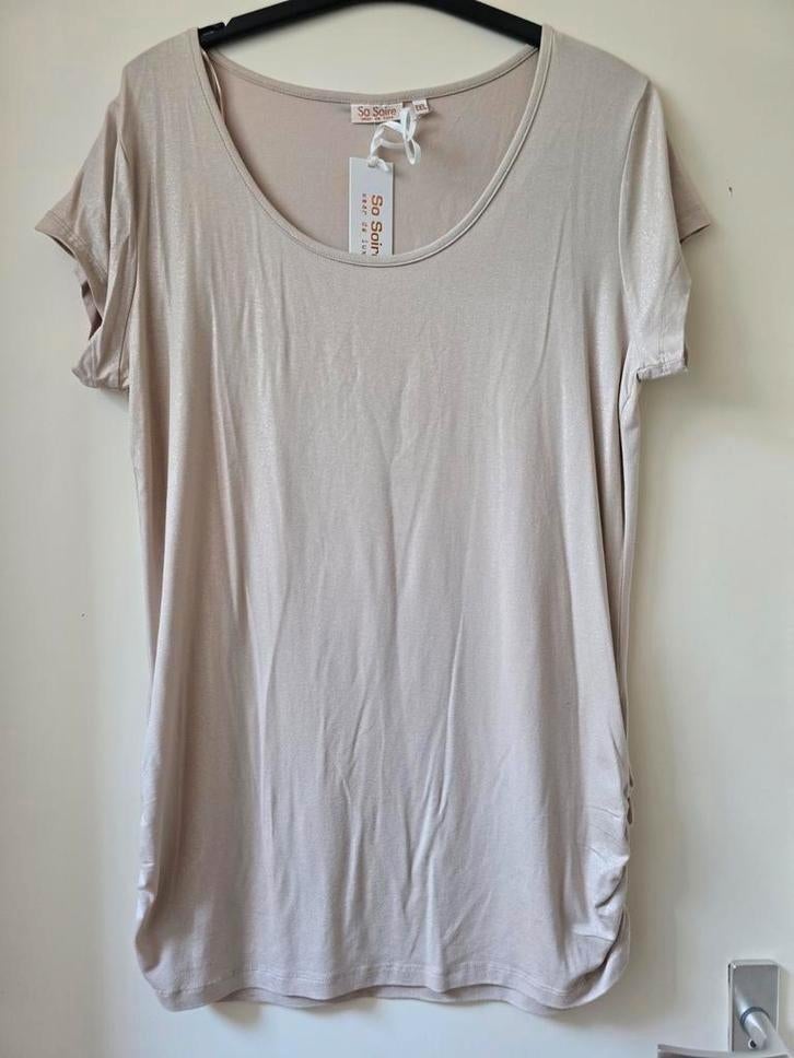 Tuniek Blouse maat XXL, So Soire, Beige, Maat 46/48 (XL) of groter, Nieuw