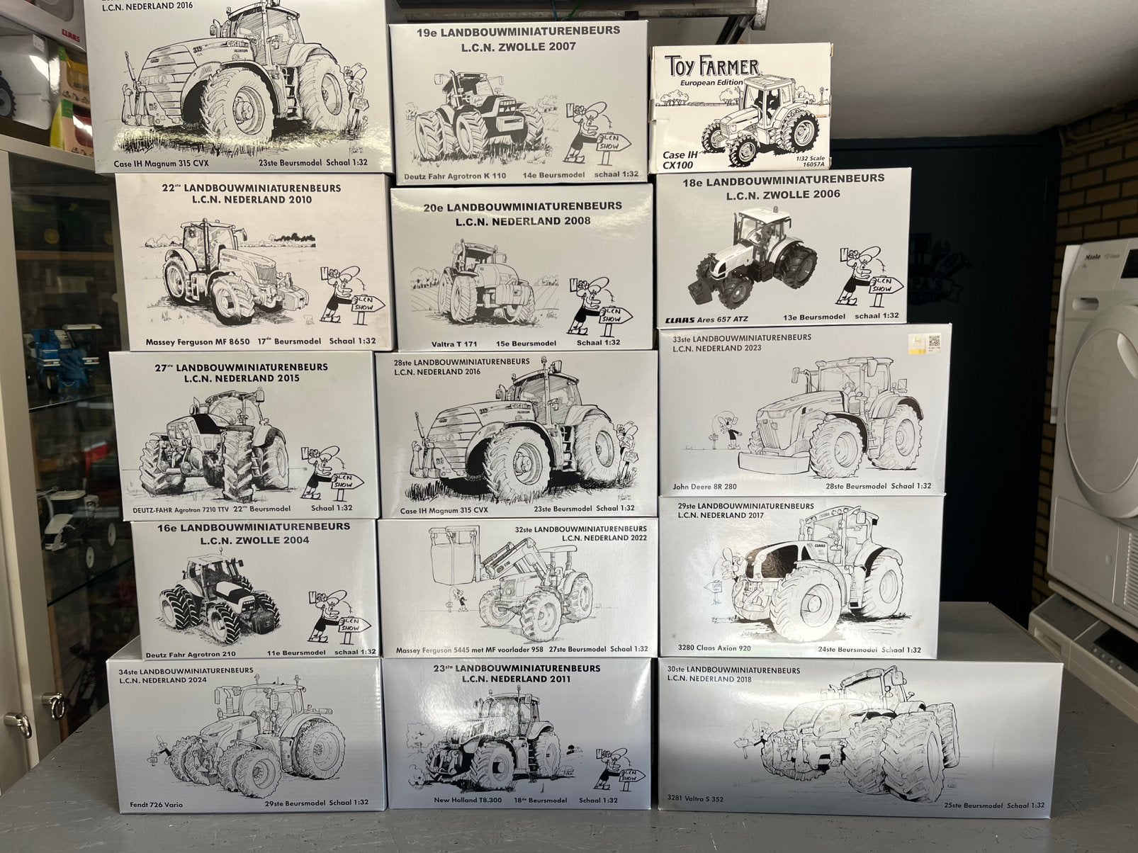 Verzameling LCN beurs model trekkers Siku Ertl 15 stuks, Ophalen of Verzenden, Nieuw, Tractor of Landbouw, SIKU