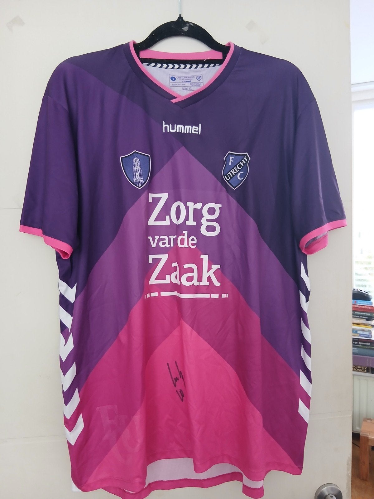 FC Utrecht Shirt 2017-2018 - Gesigneerd door Labyad, Maat XL, Ophalen of Verzenden, Zo goed als nieuw, Shirt