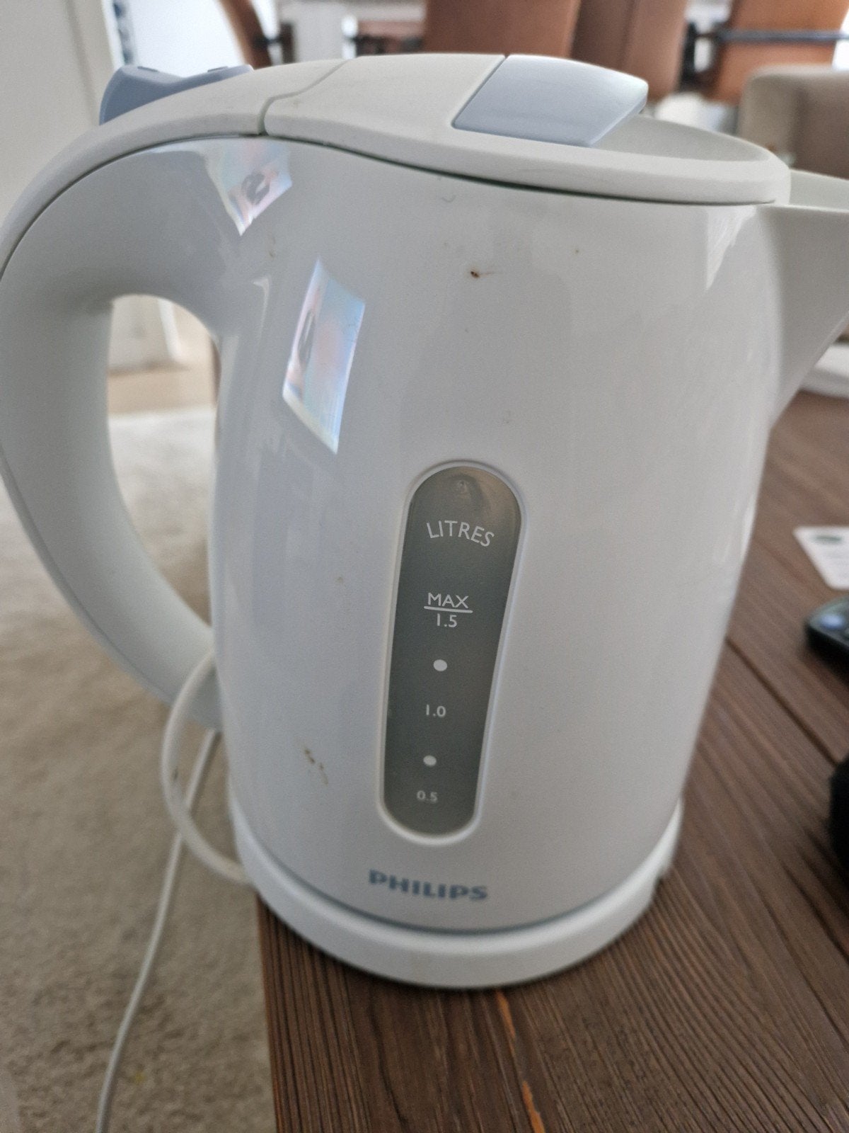 Mooie Philips waterkoker - 1.5 liter, Witgoed en Apparatuur, 1 tot 2 liter, Ophalen of Verzenden, Gebruikt, Draadloos
