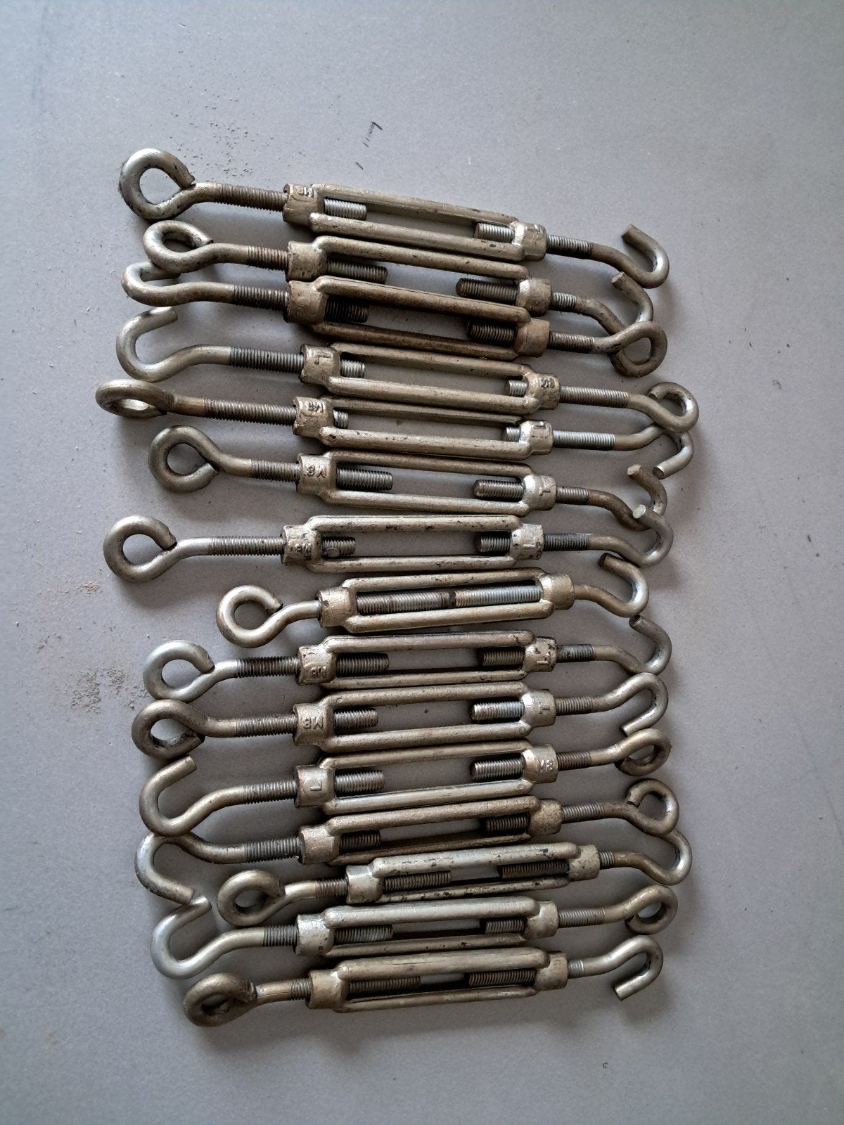 Spanners RVS - Oog en Haak -15 stuks, Doe-het-zelf en Verbouw, IJzerwaren en Bevestigingsmiddelen, Ophalen, 100 tot 250 mm, Gebruikt
