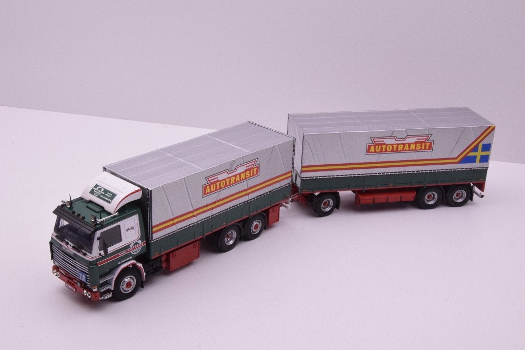 Scania 142h-V8  '' Autotransit  ''  Tekno, Ophalen of Verzenden, Zo goed als nieuw, Bus of Vrachtwagen, Tekno