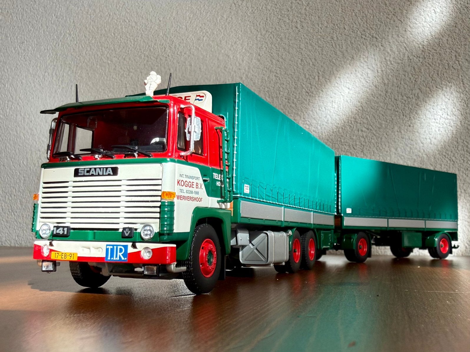 Tekno Models: Kogge Transport, Wervershoof - Scania 141, V8, Ophalen of Verzenden, Zo goed als nieuw, Bus of Vrachtwagen, Tekno