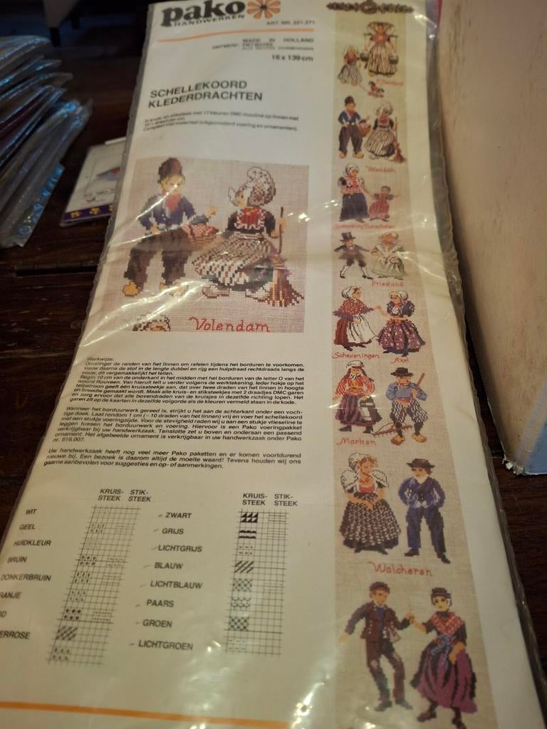 Schellekoord  klederdrachten, Hobby en Vrije tijd, Borduren en Borduurmachines, Ophalen of Verzenden, Nieuw, Borduurpakket