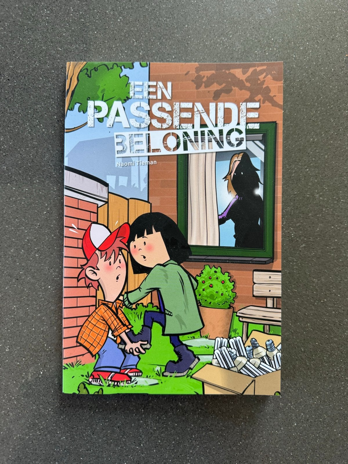 Een Passende Beloning - Naomi Tieman (Kinderboek), Ophalen of Verzenden, Zo goed als nieuw, Fictie algemeen