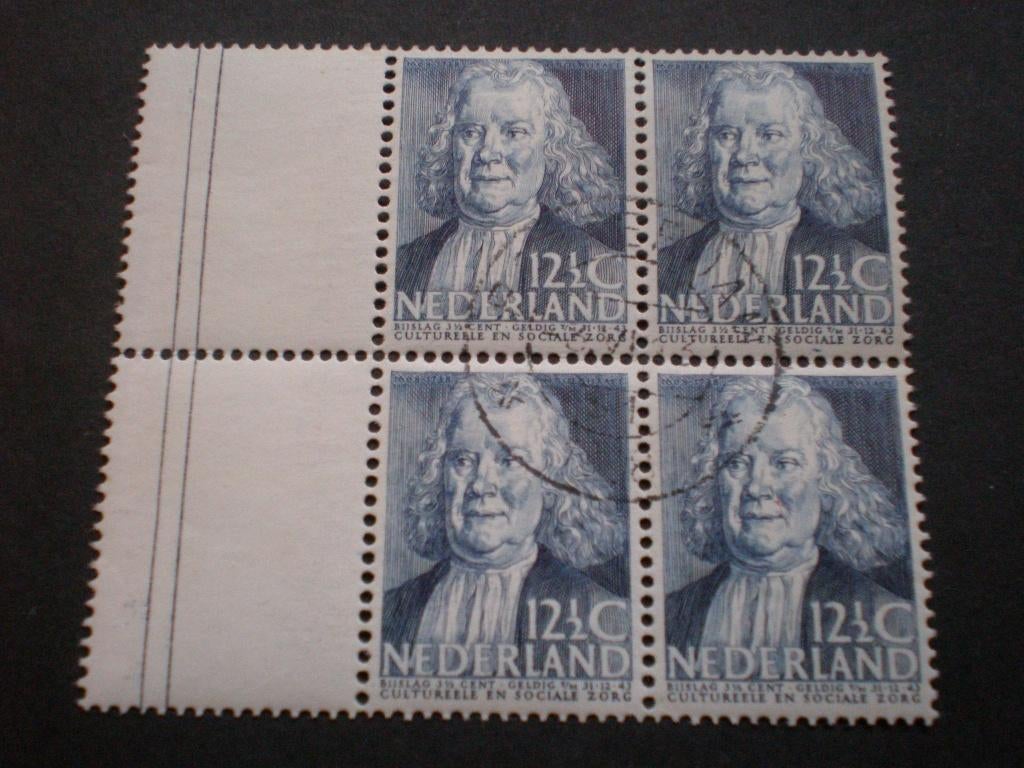 Nederland NVPH 309 PF in blok MET VELRAND ( W 961)..€ 1,-, Verzenden