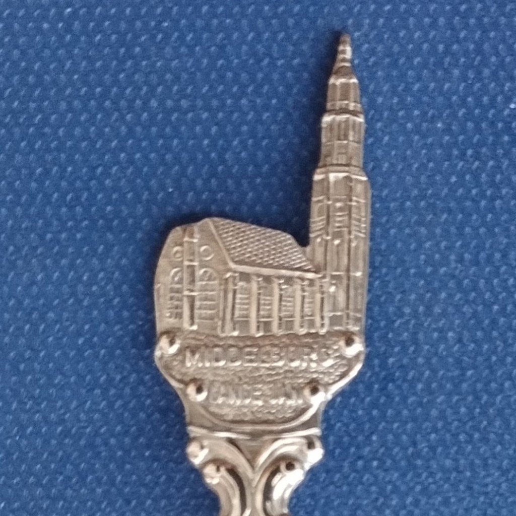 verzilverd lepeltje Lange Jan Middelburg (P paardenhoofd R), Antiek en Kunst, Ophalen of Verzenden
