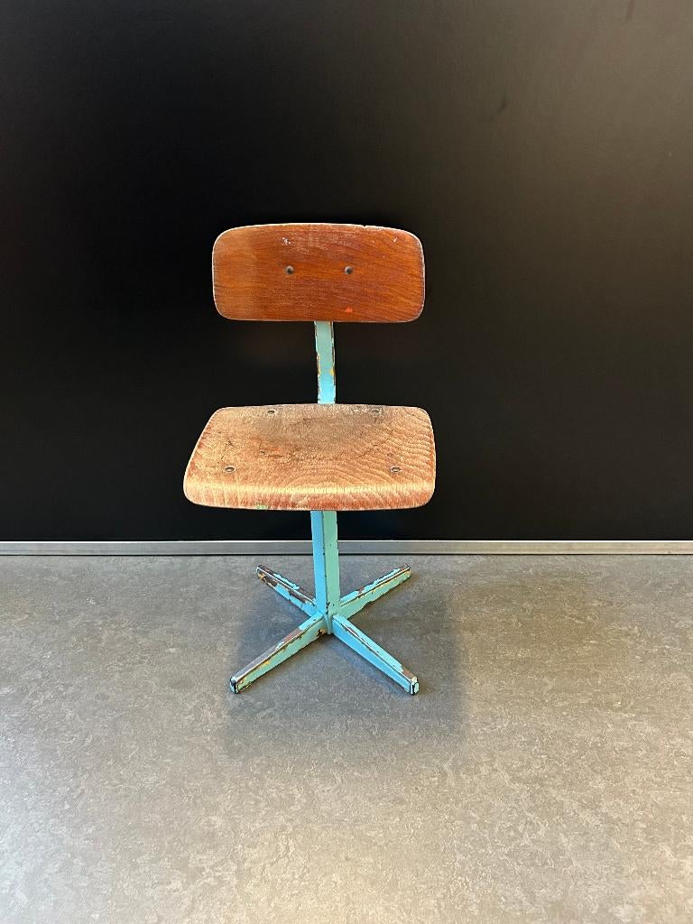 Schoolstoel, Ophalen, Gebruikt, Bruin, Schoolstoel