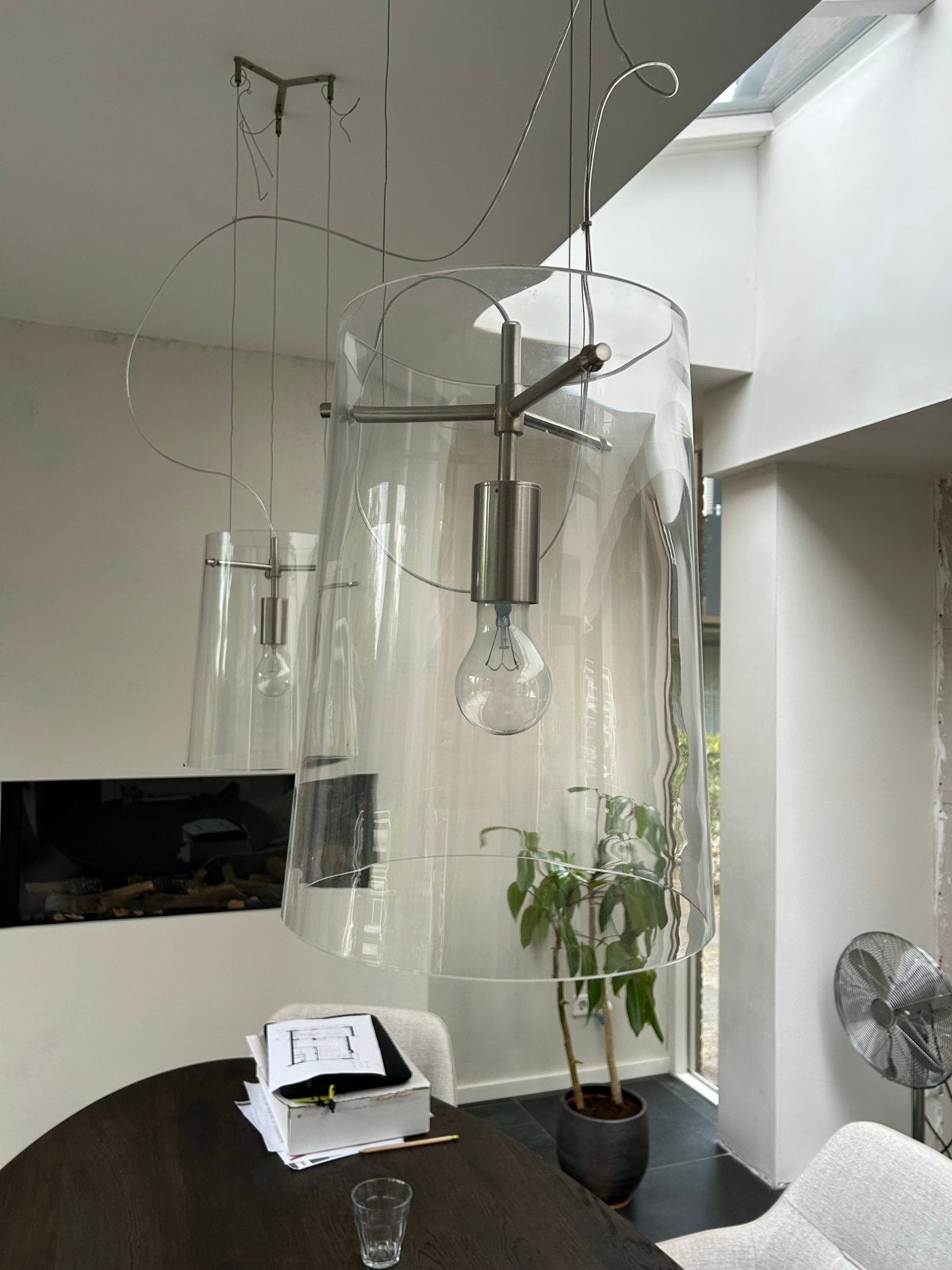 Prandina CPL S 7 designlampen  (set van 2), Ophalen, E27 (groot), Modern, Glas