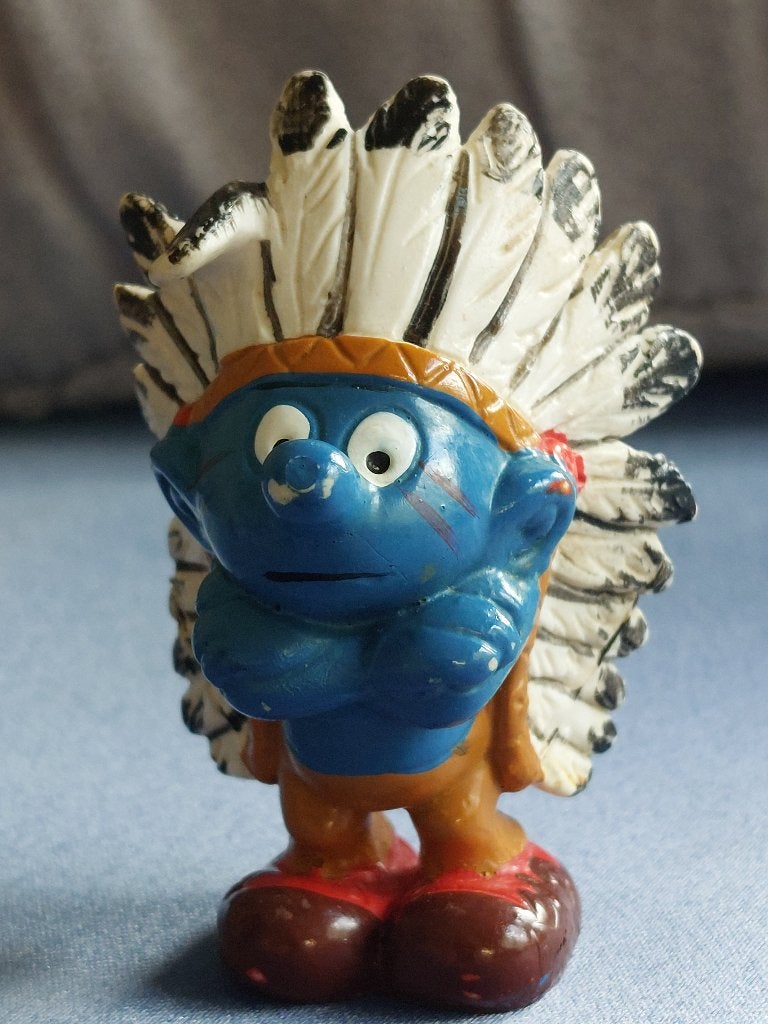 Indiaan Smurf, Verzamelen, Smurfen, Ophalen, Zo goed als nieuw, Overige Smurfen, Poppetje, Figuurtje of Knuffel