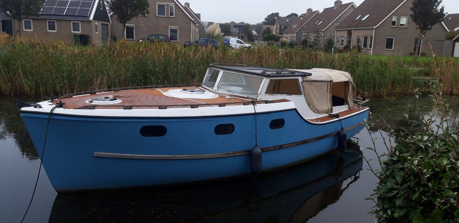 Unieke Engelse Bakdekker polyester  SABB Diesel 20 pk, Overige merken, 9 m, Gebruikt, Binnenboordmotor