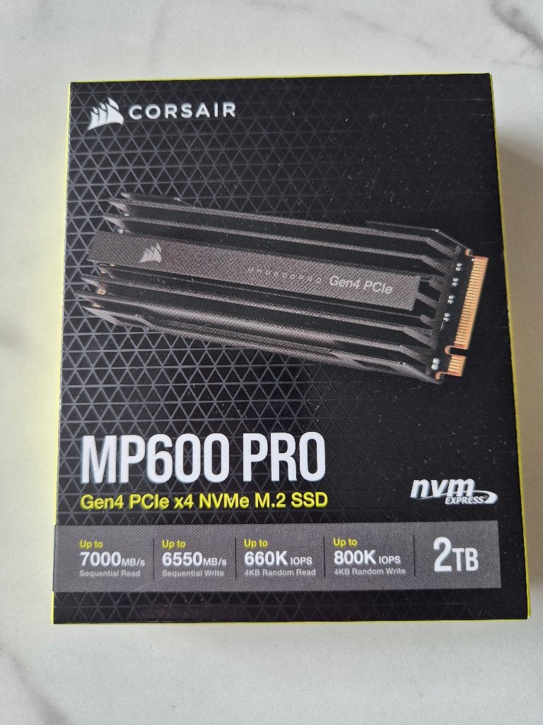 Corsair MP600 PRO 2TB Gen4 PCIe NVMe M.2 SSD, Computers en Software, Harde schijven, Intern, 2TB, SSD, Nieuw