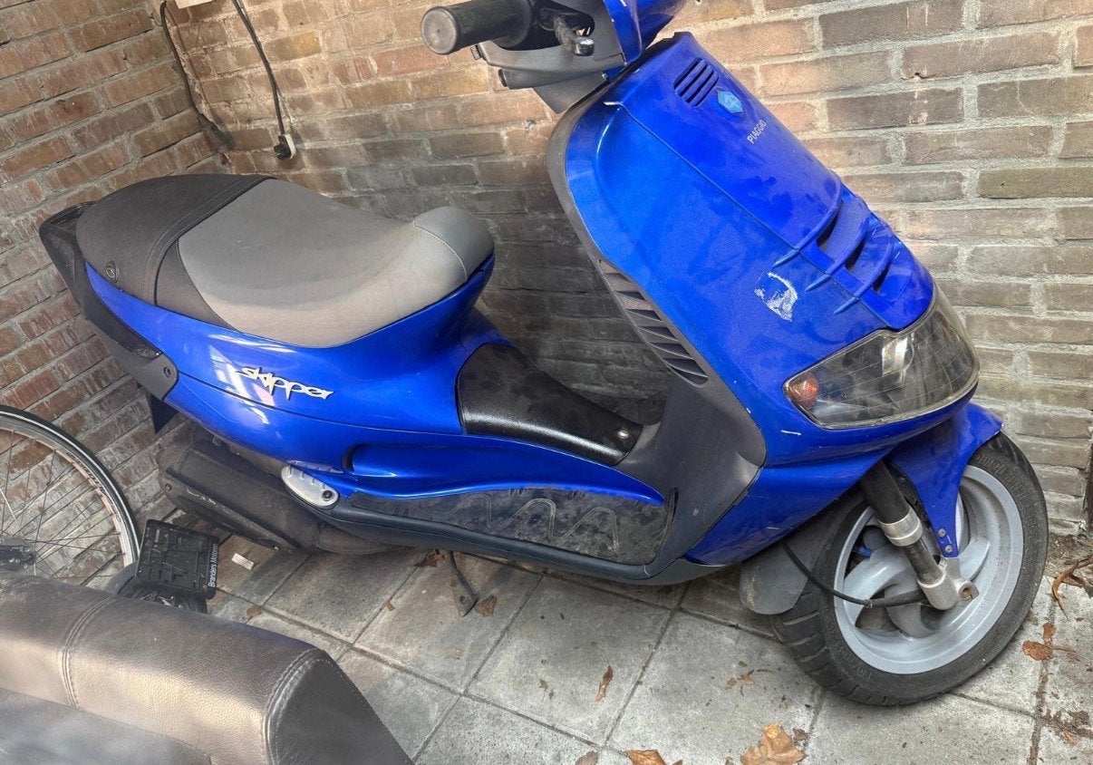 Blauwe Piaggio Skipper 2T - 9000km, Ophalen, Gebruikt, Tweetakt, Piaggio