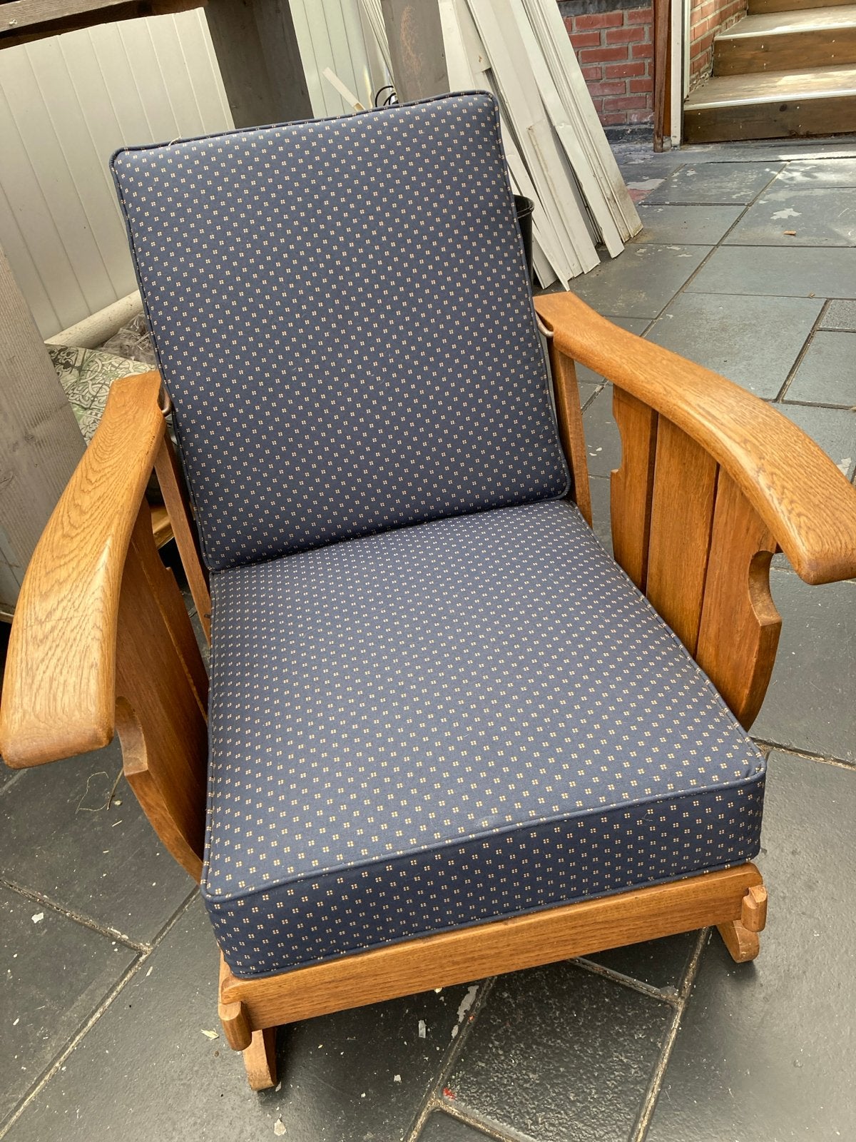 Vintage Houten Fauteuil, Ophalen