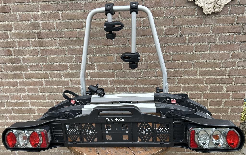 ANWB Travel & Co Touring 2 fietsendrager, Auto diversen, Fietsendragers, Zo goed als nieuw, Trekhaakdrager, 2 fietsen, Brede banden