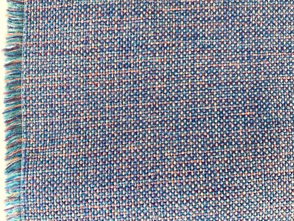 Camira Carlow CLW11 blauw+groen; 9,9 mtr meubelstof NU 17€/M, Blauw, 120 cm of meer, Ophalen of Verzenden, Polyester