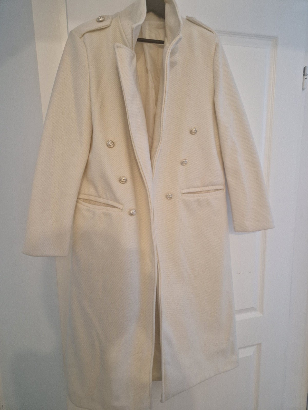 Dames jas lang model nieuw maat L, Kleding | Dames, Ophalen of Verzenden, Nieuw, Maat 42/44 (L), Wit