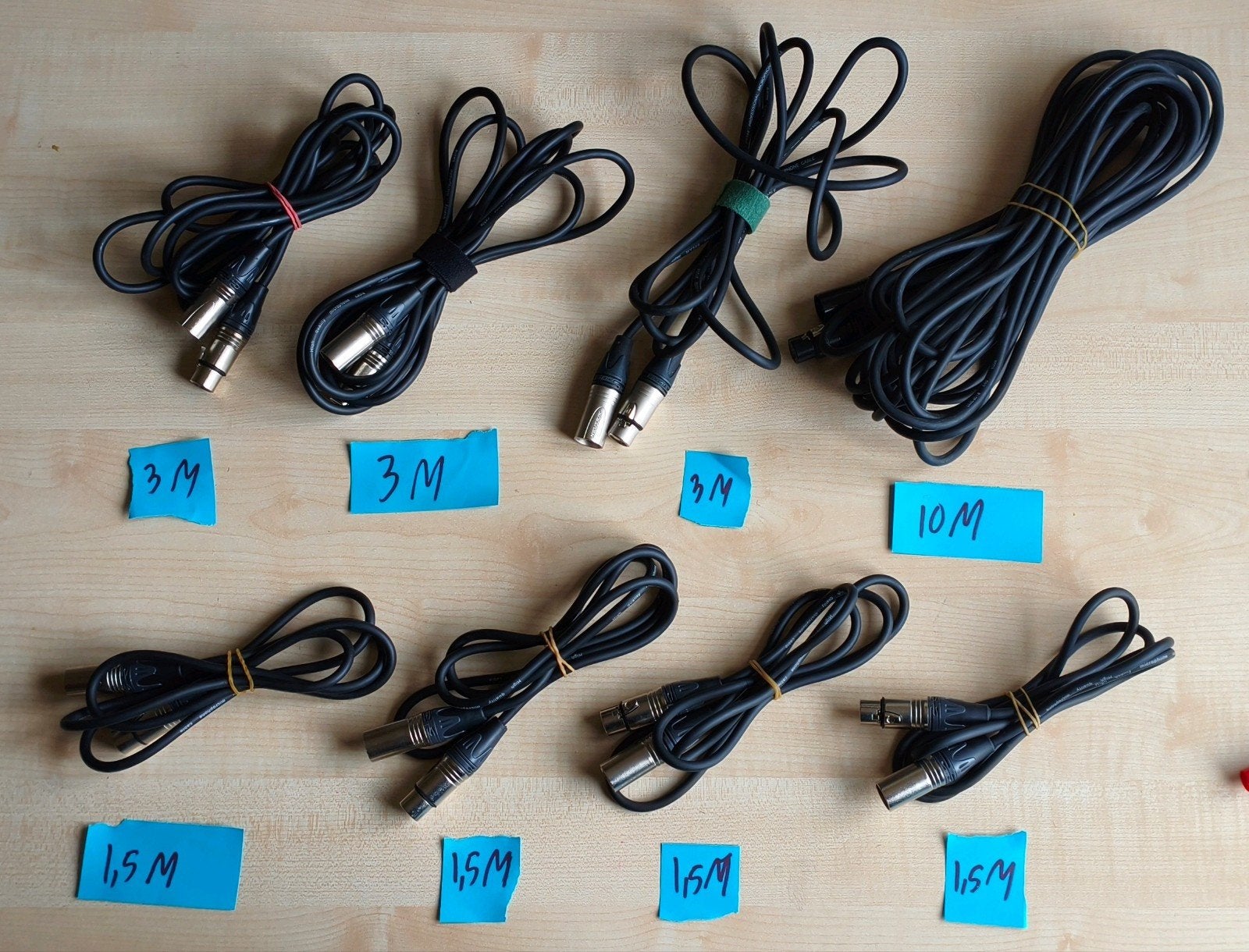 XLR Neutrik Kabels 8 stuks, Ophalen of Verzenden, Gebruikt, 2 tot 5 meter, Overige kabels