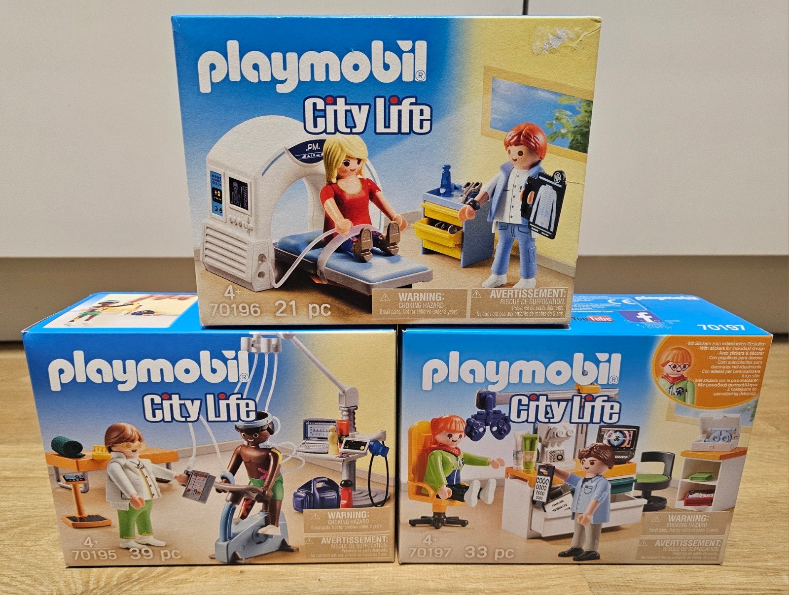 Playmobil fysio, radiologie, oogarts - ziekenhuis - nieuw, Ophalen of Verzenden, Nieuw