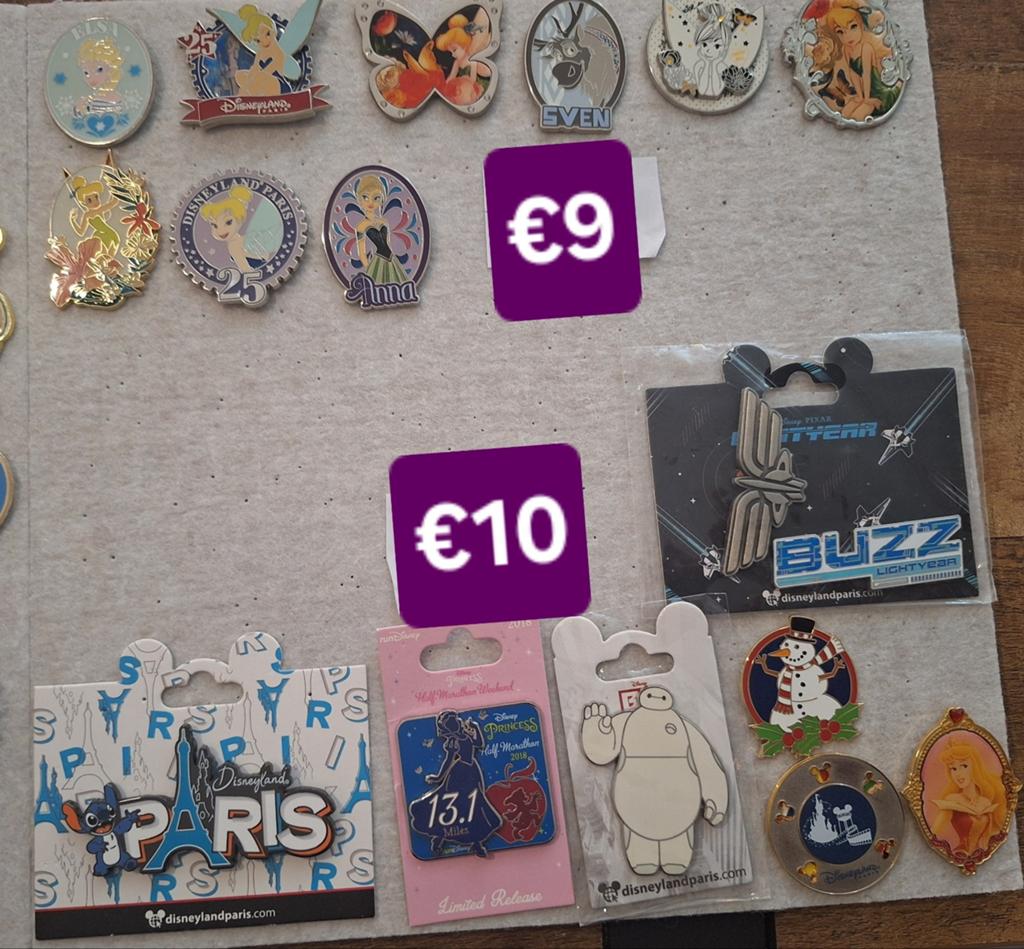 Disney pins €9 en €10, geschikt voor ruilen in Parijs, Ophalen of Verzenden