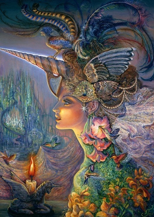 Josephine Wall legpuzzel 2000 stukken Lady Unicorn, Ophalen of Verzenden, Meer dan 1500 stukjes, Nieuw, Legpuzzel