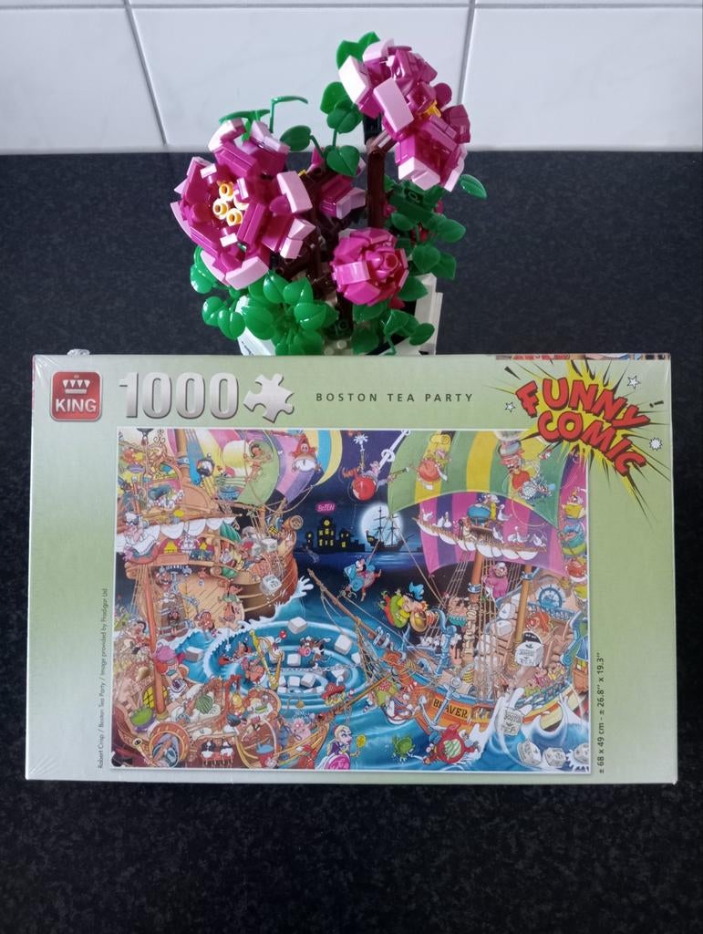 King Puzzel " Boston Tea Party " Nieuw., Ophalen of Verzenden, 500 t/m 1500 stukjes, Nieuw, Legpuzzel