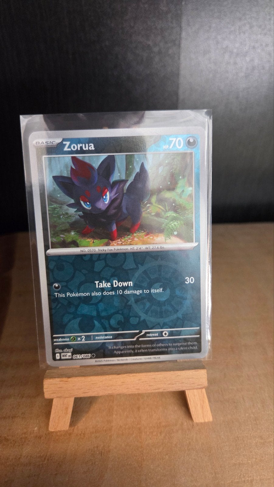 Zorua reverse holo WHT 061, Ophalen of Verzenden, Zo goed als nieuw