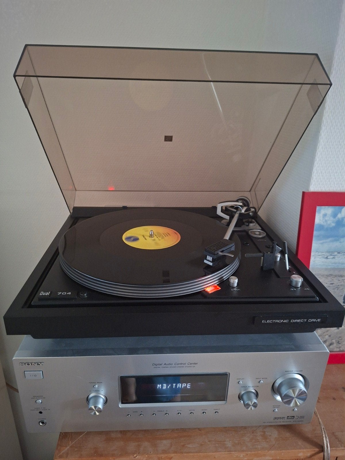 Dual 704 Direct Drive Platenspeler met Shure V-15 Type III, Audio, Tv en Foto, Platenspelers, Ophalen, Dual, Pitch-regelaar