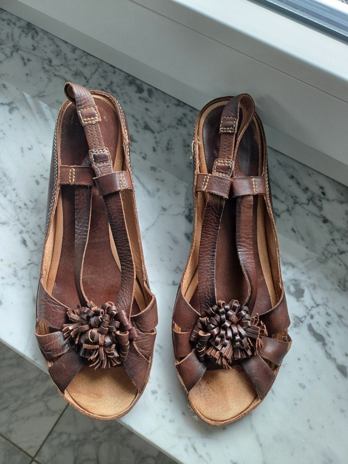 Pikolinos lederen sandalen maat 40, Bruin, Zo goed als nieuw, Pikolinos, Sandalen of Muiltjes